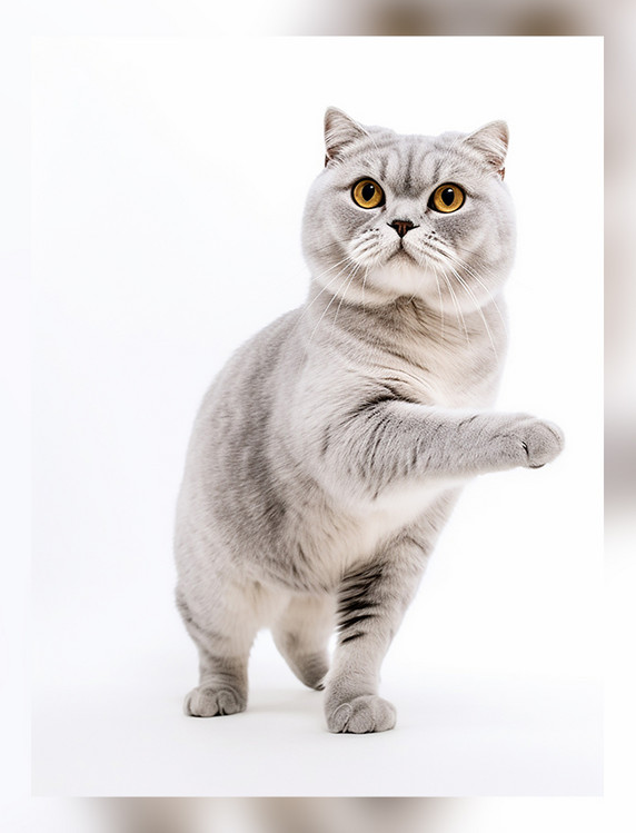 超级清晰猫猫动物摄影一张折耳猫照片全身照高质量获奖宠物摄影风格