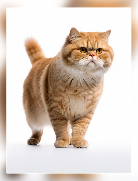 动物摄影超级清晰一张加菲猫照片全身照高质量获奖宠物摄影风格
