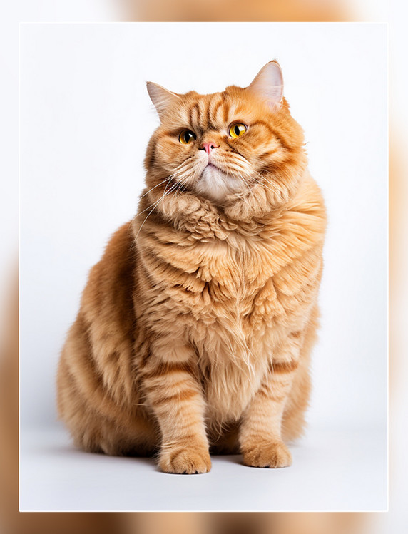 猫猫超级清晰动物摄影一张加菲猫照片全身照高质量获奖宠物摄影风格
