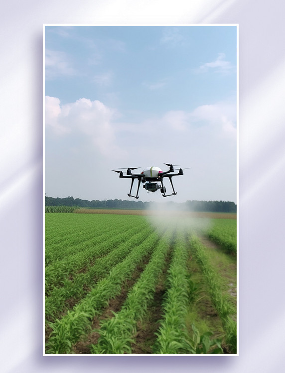 无人机飞行灌溉浇水洒水打农药喷洒肥料农田田地里4