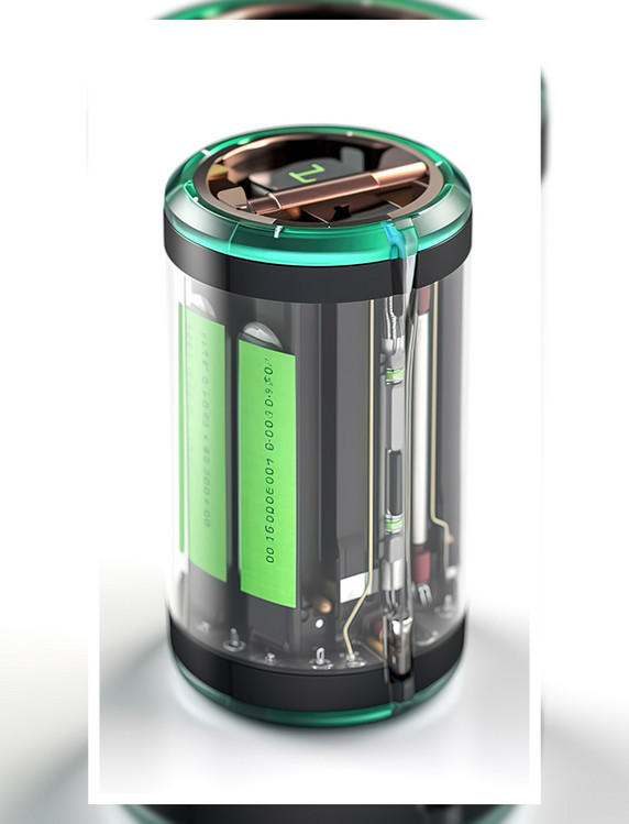 电子产品绿色电池数字作品