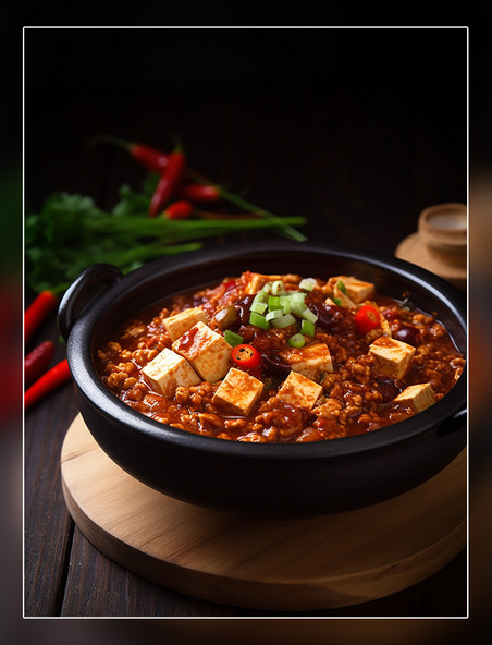 中餐中式餐饮麻婆豆腐川菜中国菜摄影图高清食物拍摄