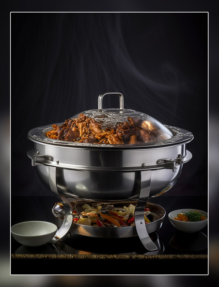 干锅中餐中式餐饮川菜中国菜摄影图高清食物拍摄