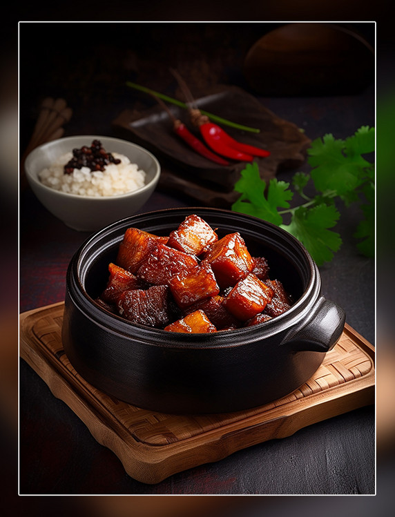 美味中餐红烧肉中式餐饮川菜中国菜摄影图高清食物拍摄