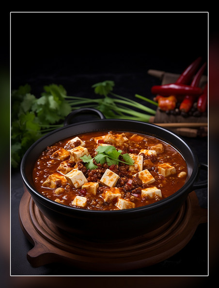 中餐中式餐饮麻婆豆腐川菜中国菜摄影图高清食物拍摄