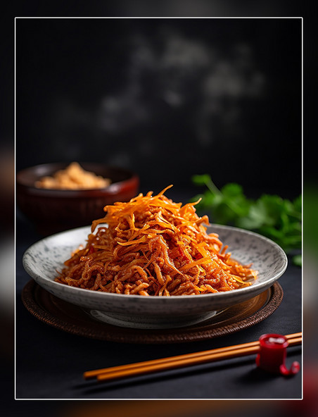 萝卜炒肉丝中餐中式餐饮川菜中国菜摄影图高清食物拍摄