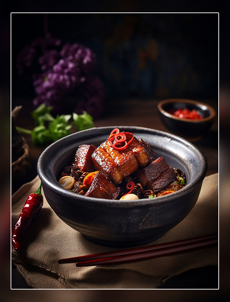 中国菜摄影图高清食物拍摄美味红烧肉中餐中式餐饮川菜