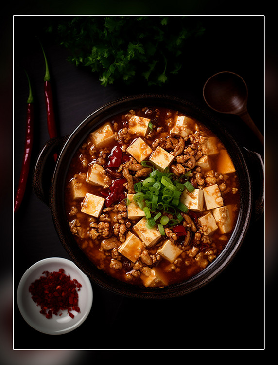 麻婆豆腐中餐中式餐饮川菜中国菜摄影图高清食物拍摄