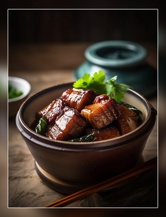 红烧肉美味中餐中式餐饮川菜中国菜摄影图高清食物拍摄
