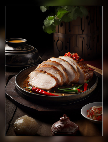 美味白肉中餐中式餐饮川菜中国菜摄影图高清食物拍摄