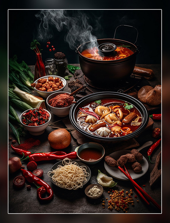 一桌中餐中式餐饮川菜中国菜摄影图高清食物拍摄