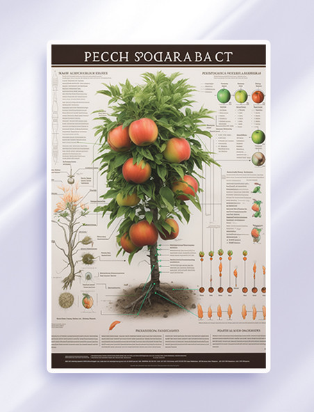 苹果植物科普科学展示手绘插图