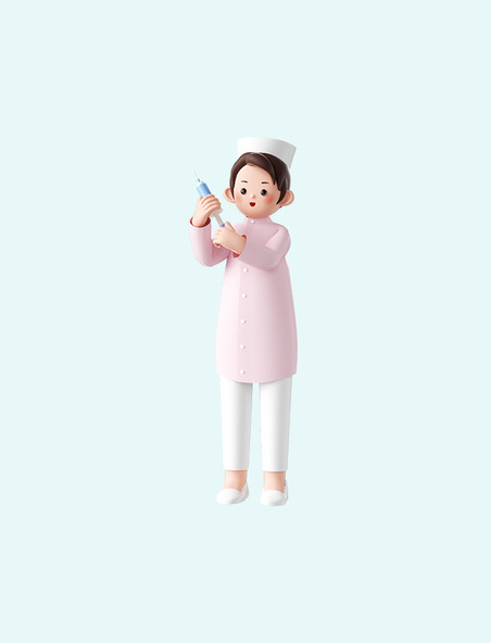 护士五一劳动节3D立体职业人物形象C4D