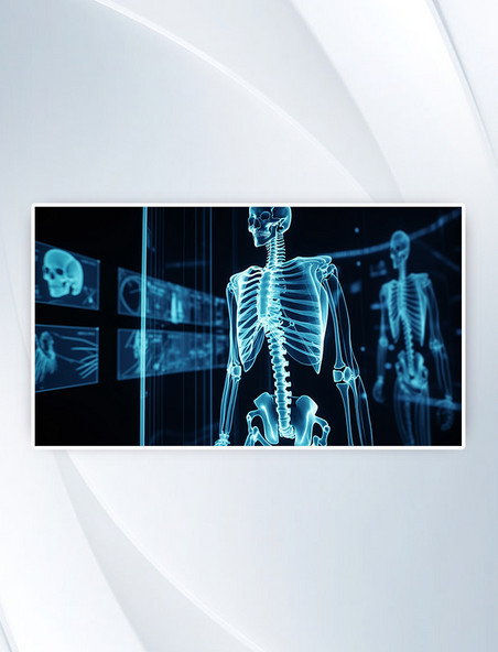 科技医疗X光检查人体