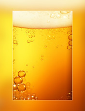 黄棕色啤酒气泡背景