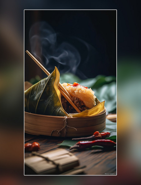 中国传统节日美食端午节特色糯米粽子美味粽子摄影图高清食物拍摄