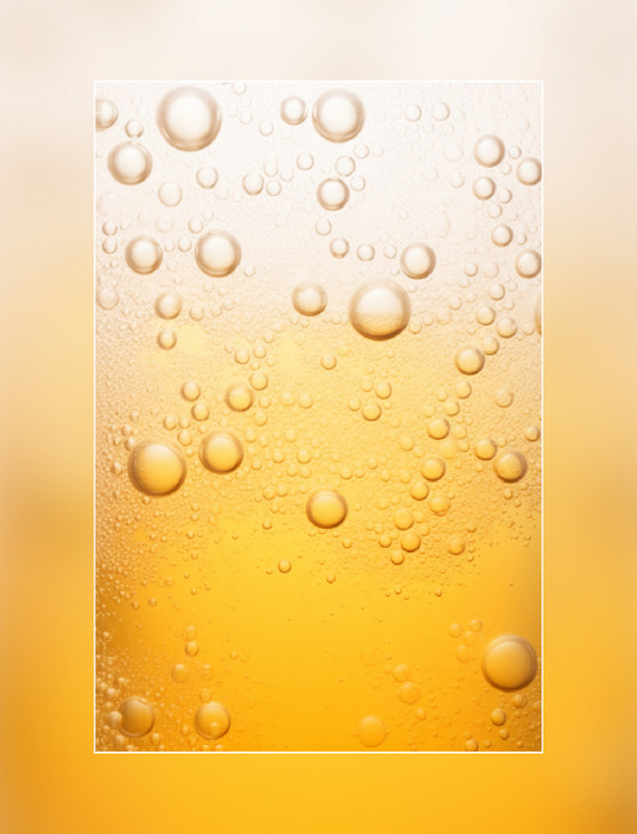 橙色啤酒气泡背景