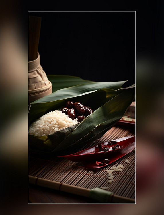 美味粽子摄影图高清食物拍摄美食特色中国传统节日端午节糯米粽子