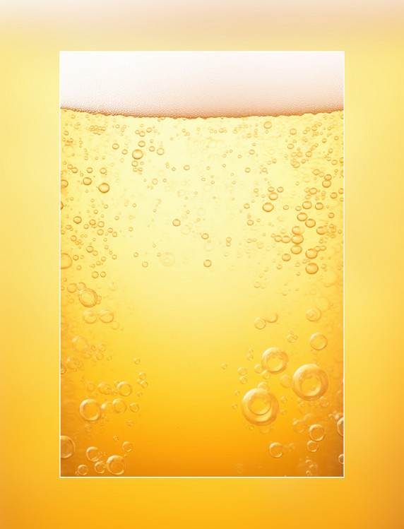浅黄色啤酒气泡背景