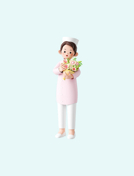 C4D护士五一劳动节3D立体职业人物形象