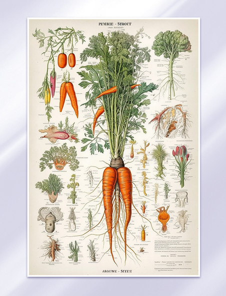 植物知识科普科学展示手绘插图