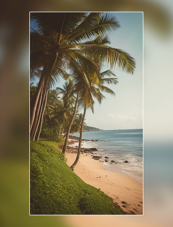 黄昏海边夏天沙滩海浪摄影图超级清晰风景摄影图