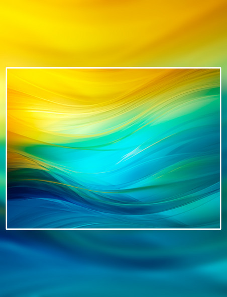 黄蓝色极简风抽象渐变曲线背景图