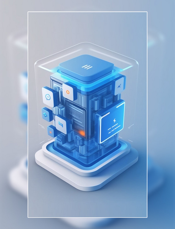 电子产品商务设计蓝色科技图案