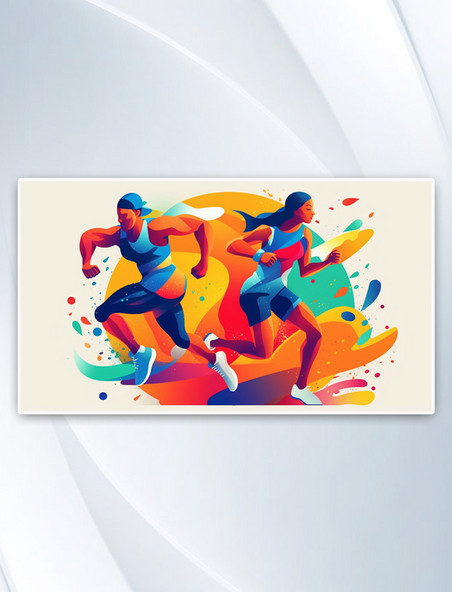 活动彩色奥运会体育健身运动插画