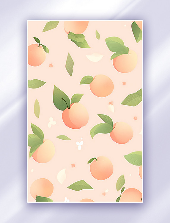 平铺水果桃子底纹纹理背景