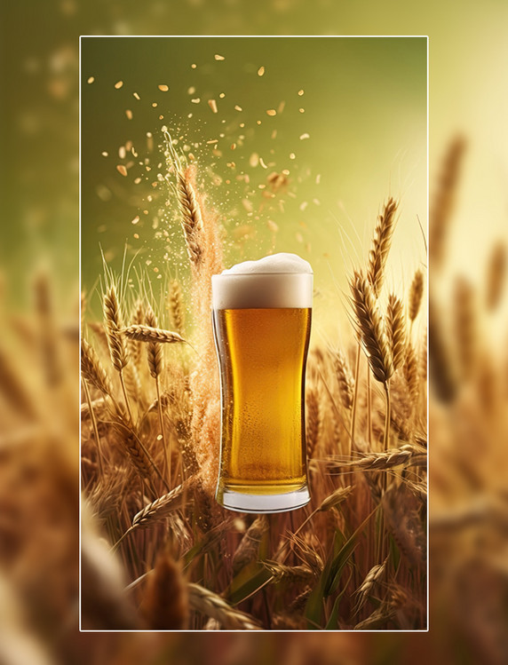 小麦王啤酒饮料酒水麦子麦田