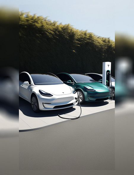 新能源汽车在充电桩充电
