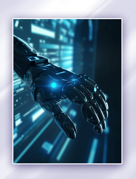机械臂科技科幻大数据未来科技AI绘画