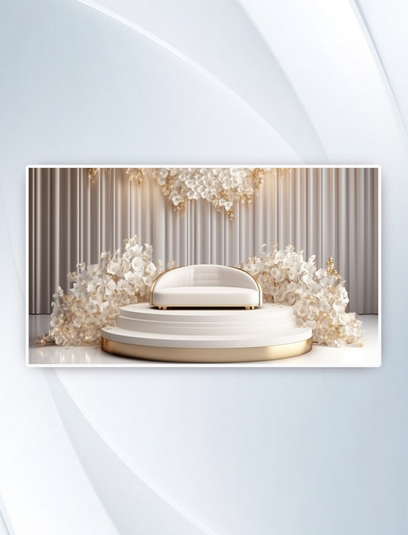 石材讲台产品立体展示平台