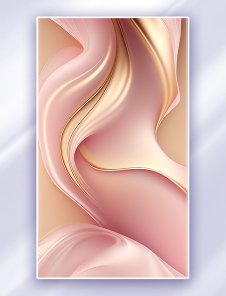 粉红色丝滑质感AI绘画背景