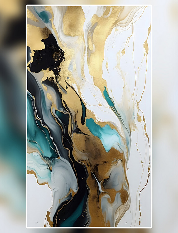 扭曲鎏金大理石贴图