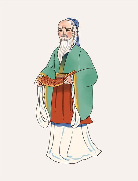 儒家孔子讲学古风人物