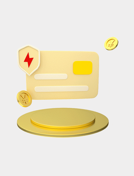 立体C4D融理财组合金币箭头银行卡3D立体动图gif
