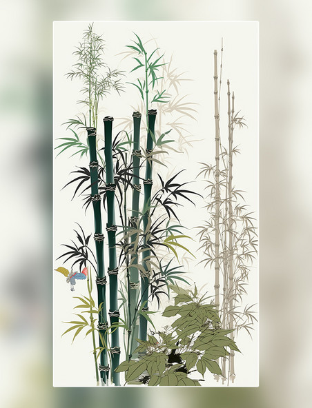 中国　絵画　竹 Emperor Huizong | Finches and bamboo | China | Northern Song