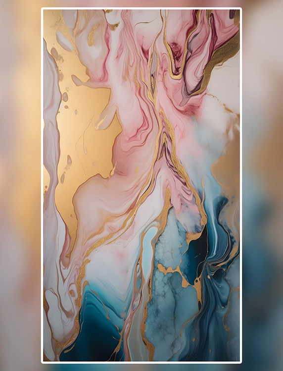 绚丽粉色鎏金大理石贴图