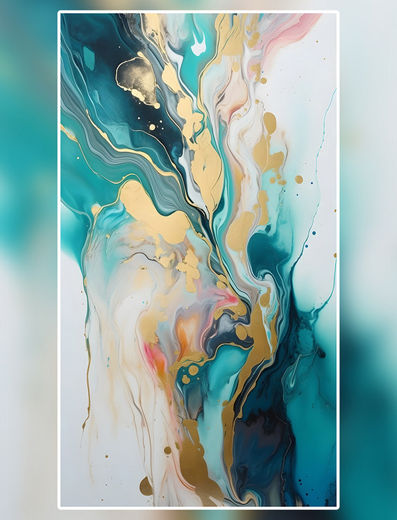 生机迸发鎏金大理石贴图