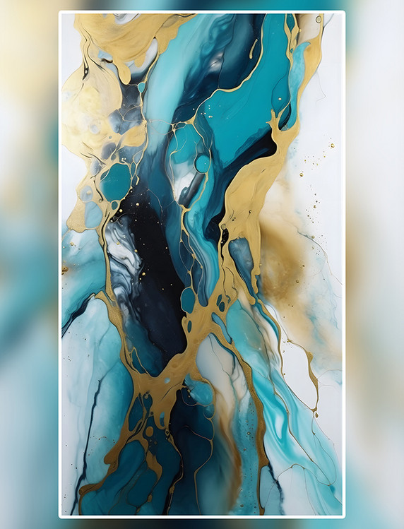 青色缕缕鎏金大理石贴图