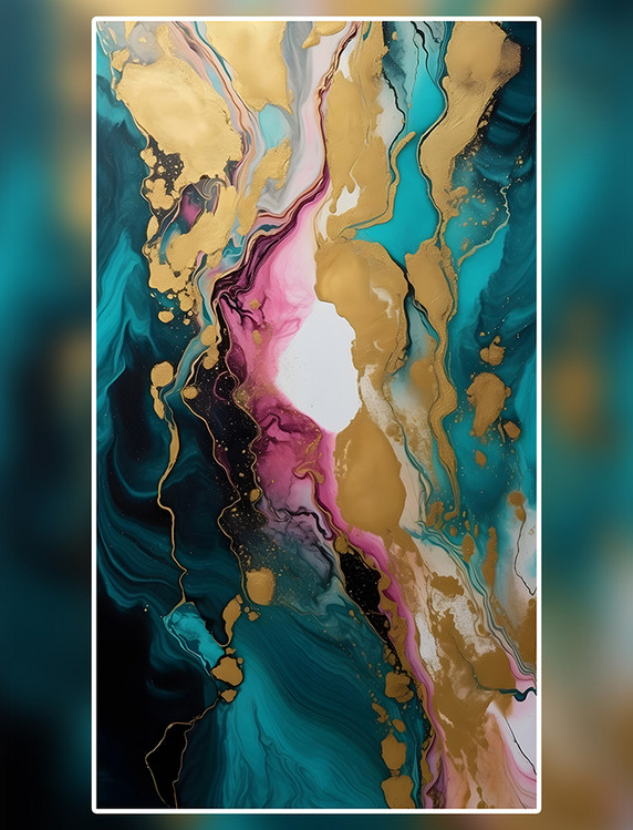 艳丽粉黛鎏金大理石贴图