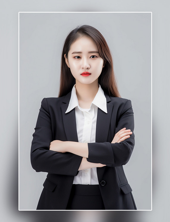 西装职场女性半身像摄影人像美女半身照职业装职业照