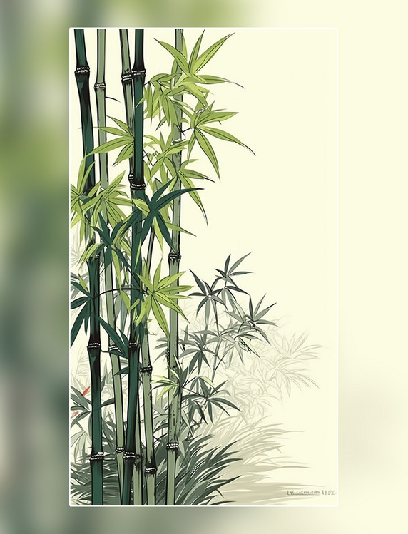 水墨竹叶素材_水墨竹叶图片_水墨竹叶素材图片下载-潮国创意 