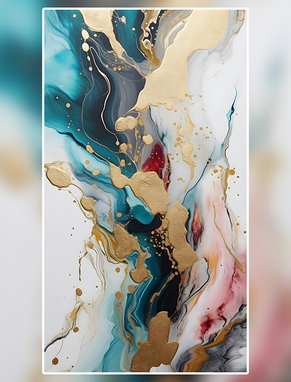 英姿飒飒鎏金大理石贴图