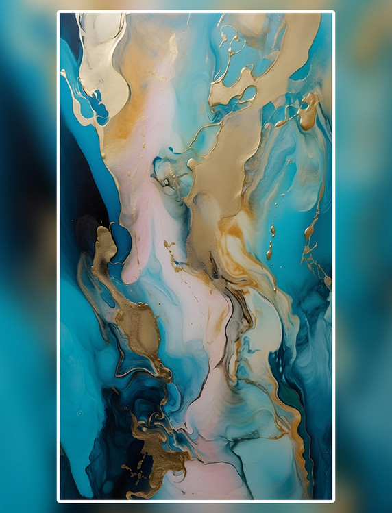 青绿鎏金大理石贴图