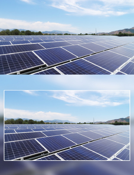 太阳能光伏发电摄影新能源环保