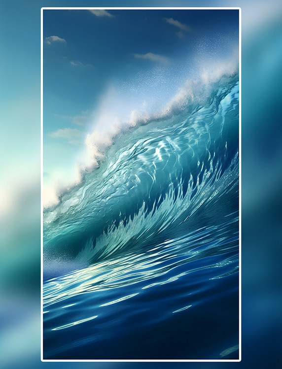 惊天巨浪夏天大海