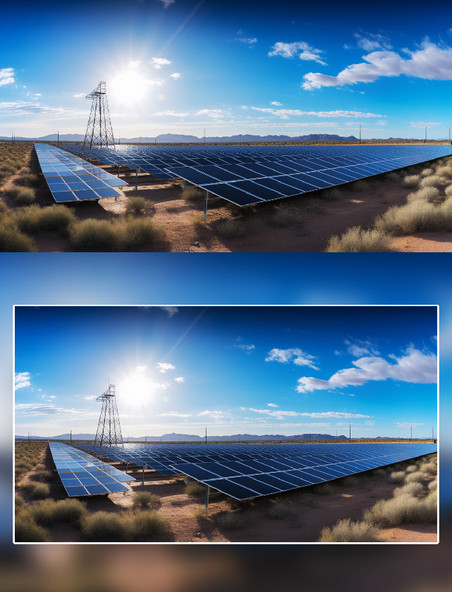 太阳能光伏场景摄影新能源环保